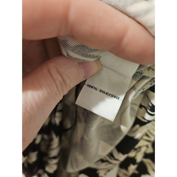 Diane von Furstenberg Reina Silk Shift Mini Dress Giant Leaf Print size 8 NWT - Picture 7 of 9